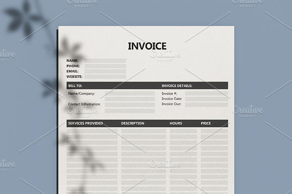 Invoice - Fillable PDF preview 2