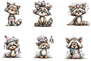 Patriotic Raccoon PNG Clipart, a Seasonal Illustration by CreationArt (Thumbnail 2 of 5)