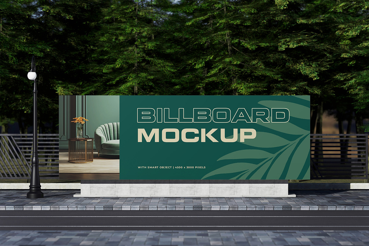 Natural Billboard Mockup, an Advertising Mockup by Modaldesain