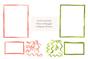 Coral and Green Frames + Squiggles, a Decorative Illustration by Lavender And Sea (Thumbnail 2 of 6)