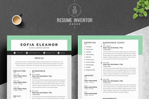 Creative Resume Template Word, CV