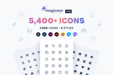 magicoon - 5,400+ UI icons library by  in Icons