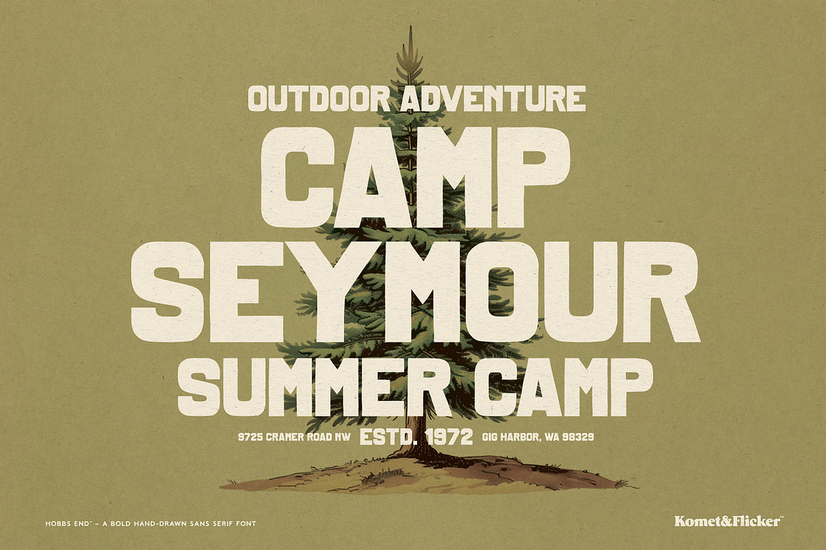 Hobbs End - A Bold Sans Serif, a Sans Serif Font by Komet & Flicker (Photo 10 of 15)