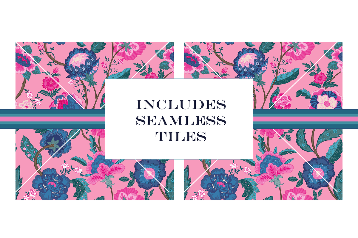 Wild Bohemian Pink Teal Patterns, a Pattern Graphic by RachelStudio (Photo 8 of 9)