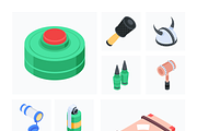 Game Weapon Isometric Icon Set, a Duotone Icon by Vectors Market (Thumbnail 8 of 10)