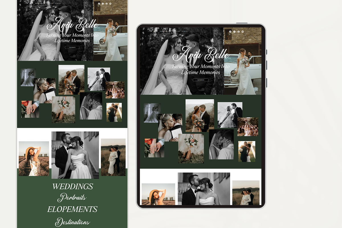 Wedding Photographer Wix Website, a Wix Template by AdvertFox (Photo 9 of 9)