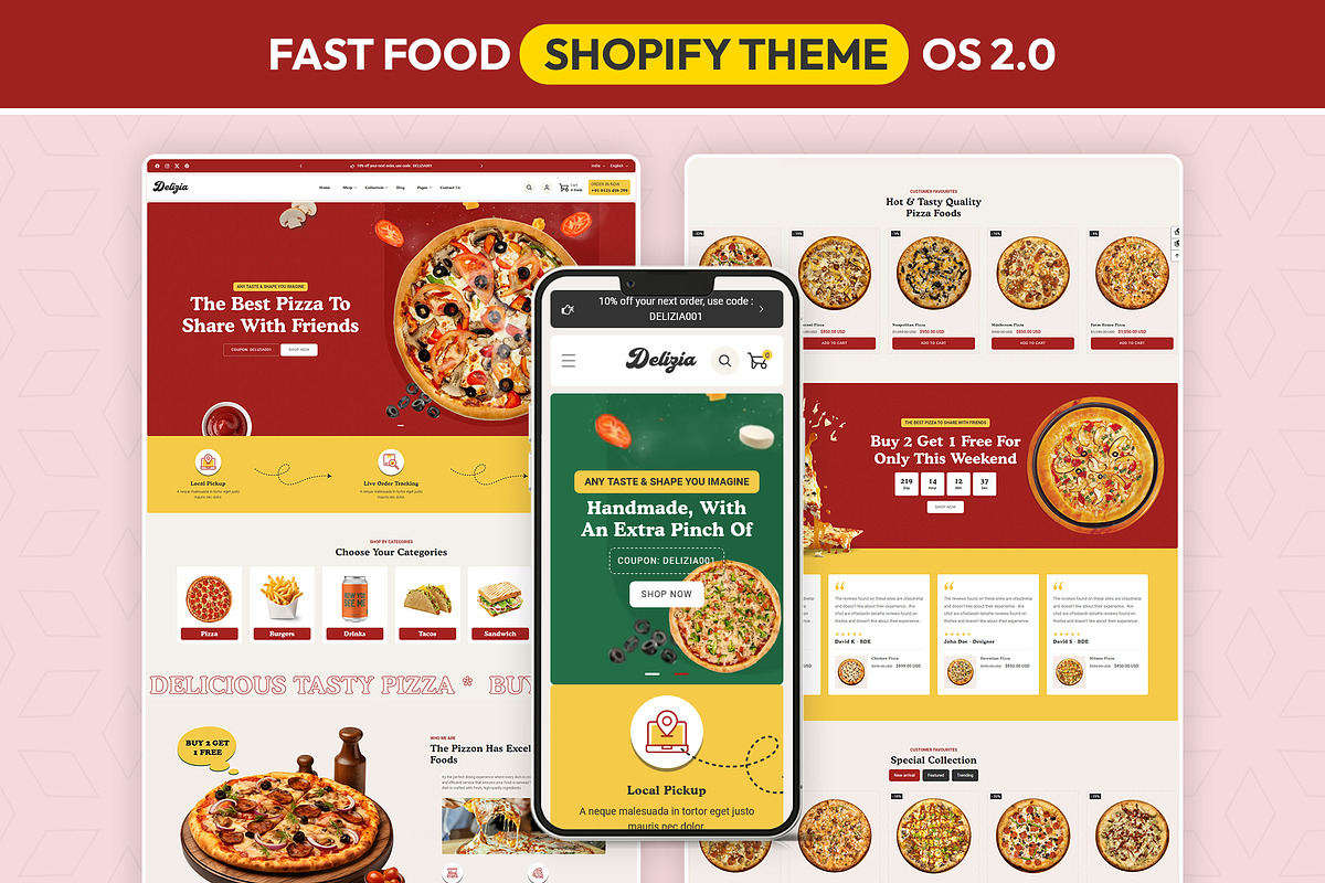 Fast Food & Restaurant Shopify Theme, a Shopify Template by LogicGo Shopify Experts (Photo 1 of 7)