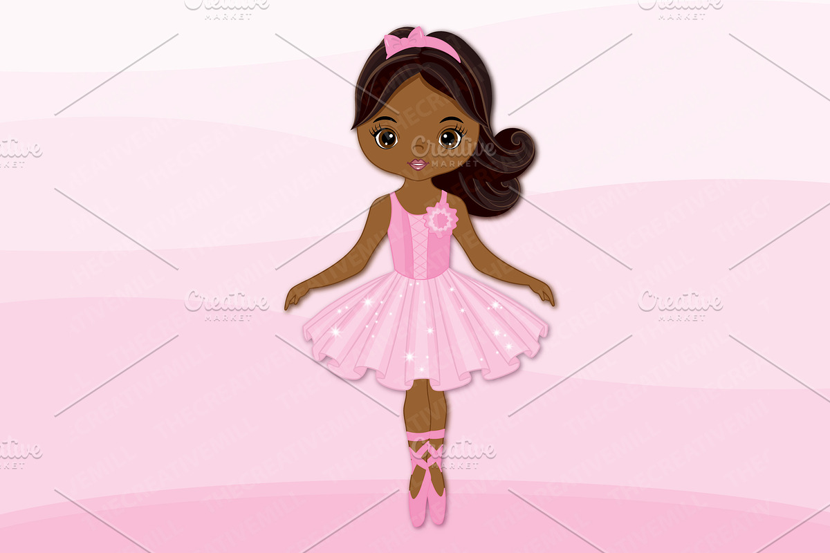 Vector African American Ballerina, an Illustration by TheCreativeMill (Photo 3 of 5)