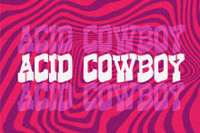 Acid Cowboy OTF Psychedelic Typeface