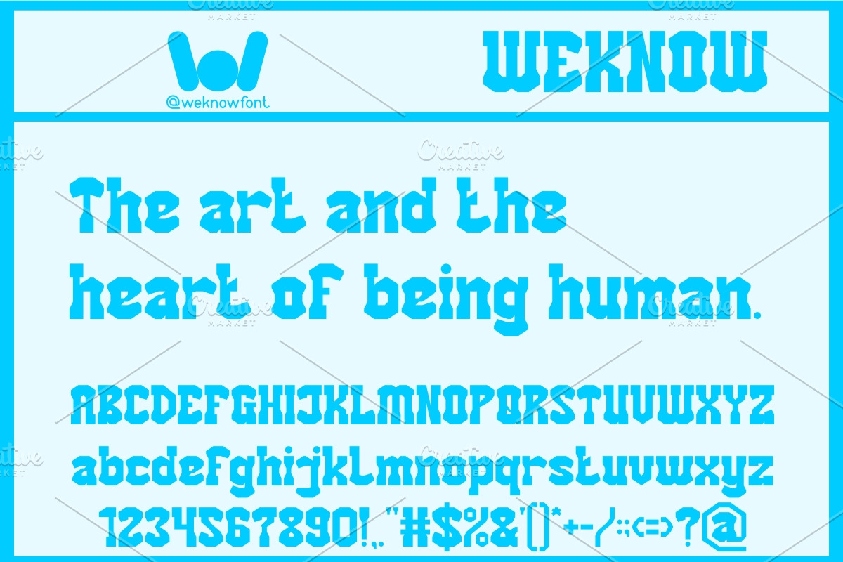 Unlock Humanity font, a Font by weknow (Photo 2 of 8)