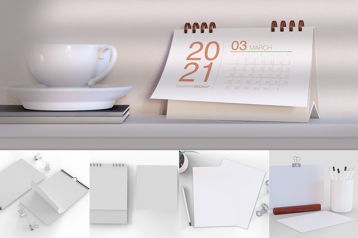 Calendar Mockup, a Product Mockup by Mego-studio (Photo 2 of 5)