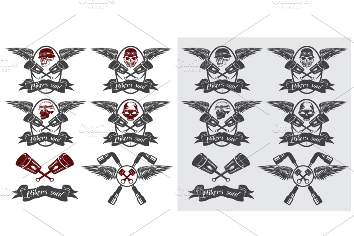 Labels on biker theme, a Graphic by UVAconcept (Photo 2 of 4)