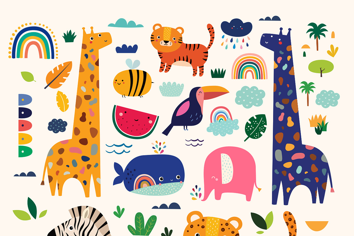 African animals baby collection, an Animal Illustration by MoleskoStudio (Photo 6 of 13)
