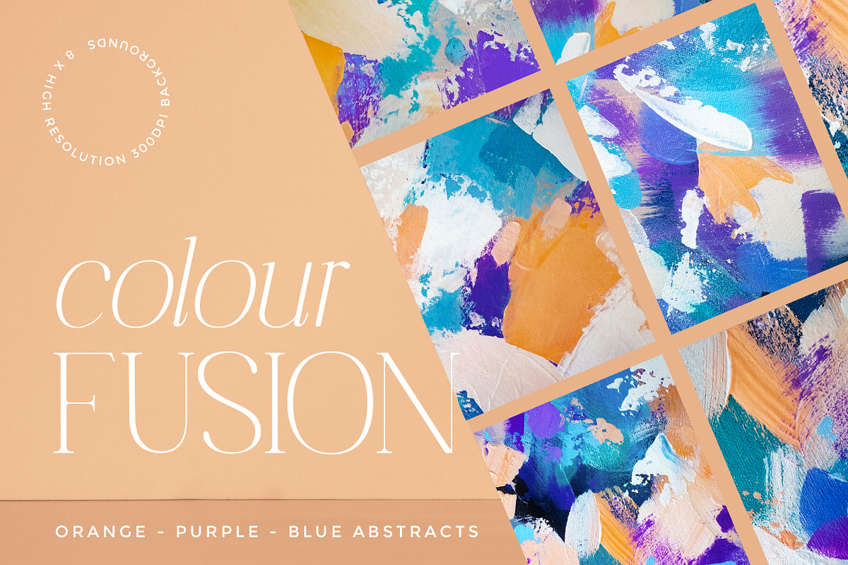 ColourFusion - Abstract Backgrounds, a Texture Graphic by Carla Fern Designs (Photo 1 of 10)