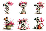 Whimsical Spring Dogs Clipart, an Illustration by Dream Creation (Thumbnail 3 of 6)