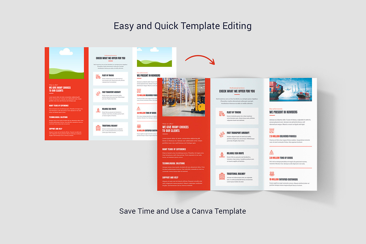 Transport Logistic Brochure Trifold, a Brochure Template by artbart (Photo 9 of 9)