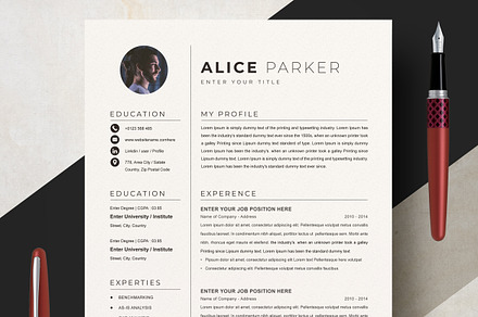 Resume / CV Template, a Resume Template by ResumeInventor