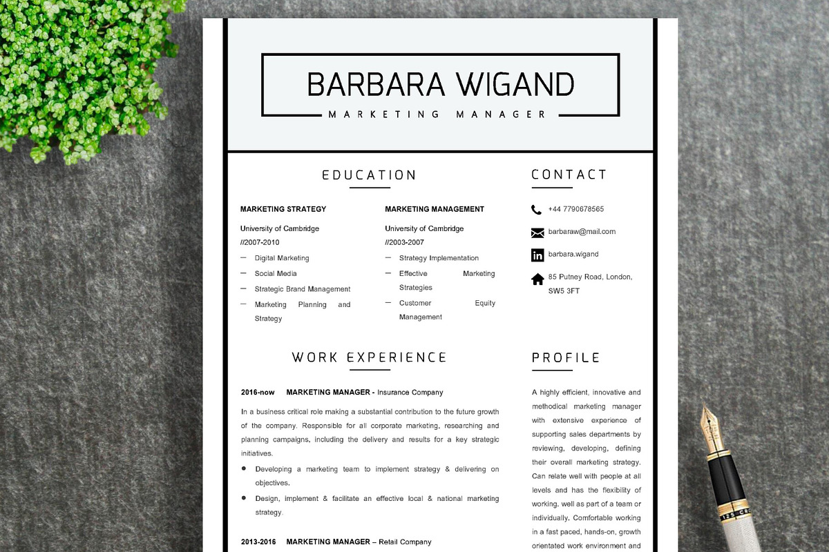 Resume Template | Barbara, a Resume Template by ResumeWorkshop (Photo 1 of 10)