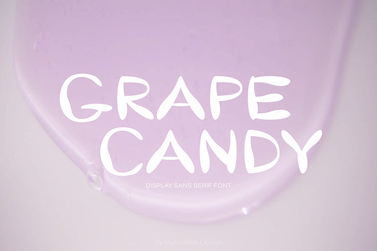 GRAPE CANDY – Sans Serif font, a Sans Serif Font by Hybridbee Design (Photo 1 of 10)
