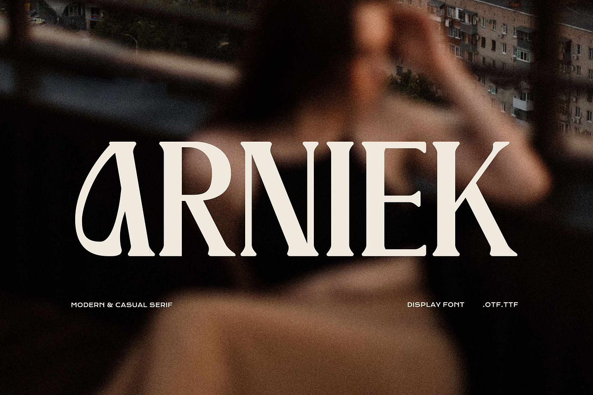 Arniek - Beautiful Serif Font, a Serif Font by Imoodev (Photo 1 of 5)