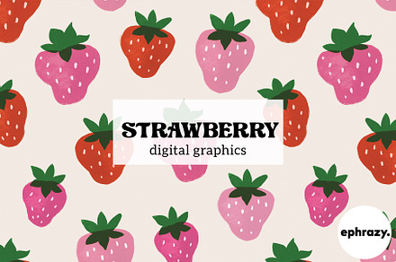 Strawberry Patterns Clip Arts