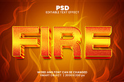 Fire 3d Editable Text Effect Style, a Layer Style Add-On by bdrobin (Thumbnail 1 of 2)