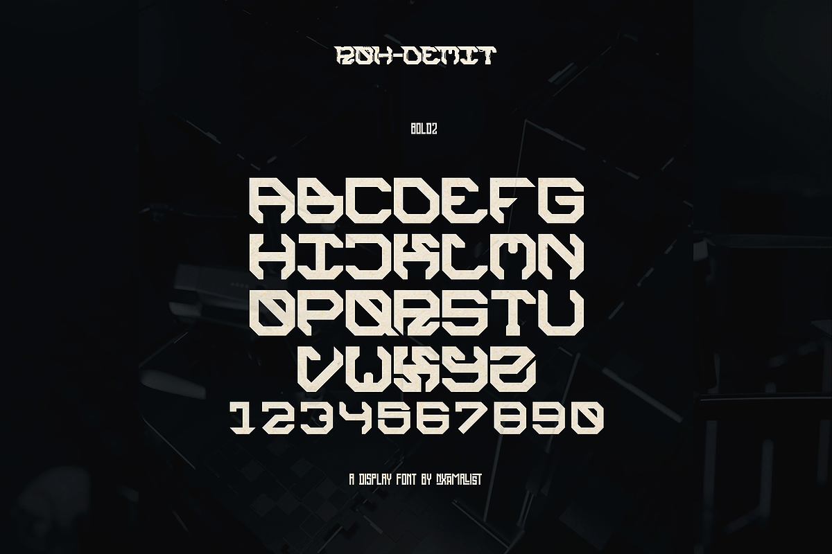 ROH-DEMIT Typeface // Display Font, a Font by NXRMALIST (Photo 5 of 6)