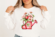 Whimsical Spring Strawberry Clipart, an Illustration by SVGArt (Thumbnail 3 of 9)
