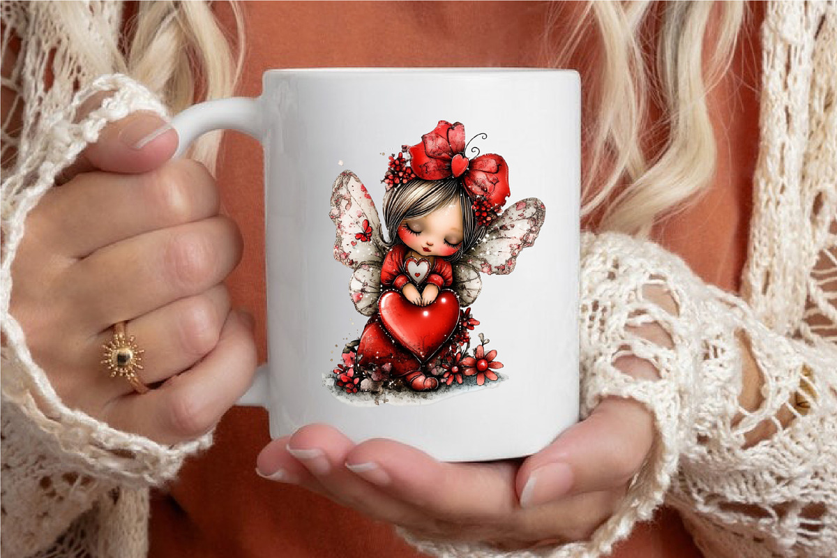 Whimsical Valentine's Fairy Clipart, an Illustration by designcity5 (Photo 5 of 5)