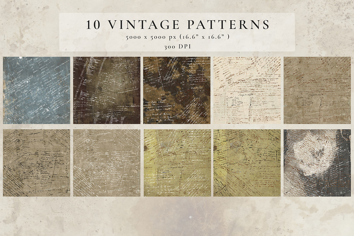 Vintage Handwritten Ledger Overlays, a Pattern Graphic by Century Library (Photo 3 of 14)