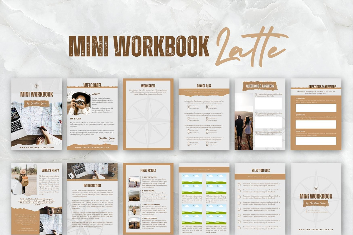Latte WORKBOOK CANVA TEMPLATE, a Magazine Template by The Little Lily Studio (Photo 4 of 5)