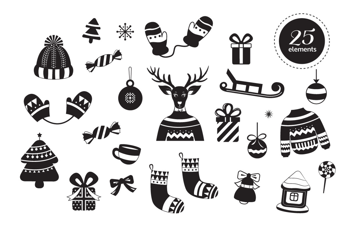 Christmas card, illustration,pattern, an Illustration by Dasha Efremova (Photo 4 of 5)