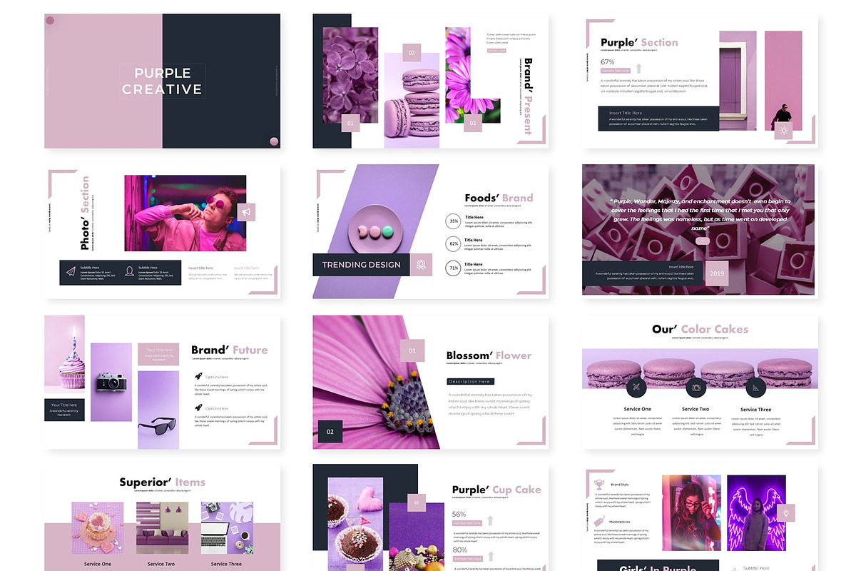 Purple - Powerpoint Template, a Presentation Template by AQR Studio