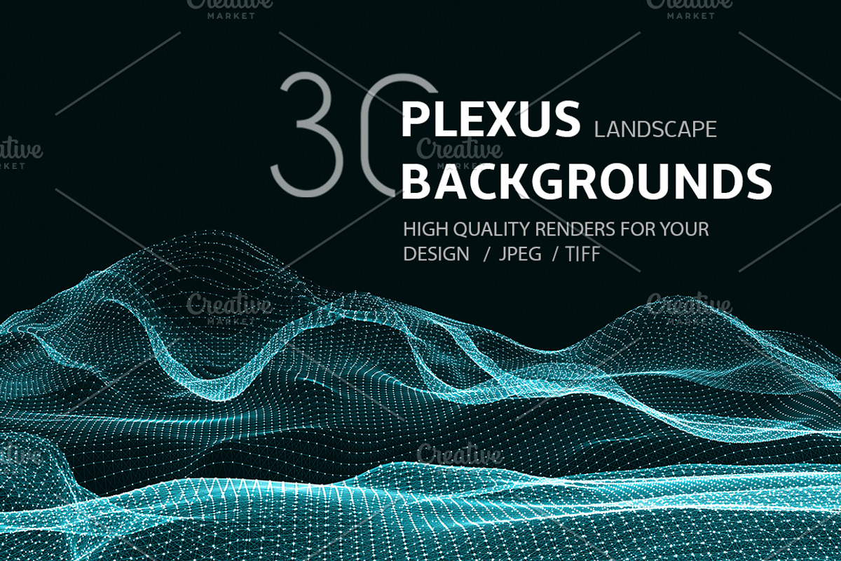 30 PLEXUS LANDSCAPE BACKGROUNDS, a Technology Illustration by AndisREA (Photo 1 of 3)