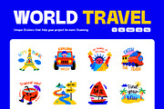 World Travel Stickers, a Duotone Icon by Vectors Market (Thumbnail 1 of 8)