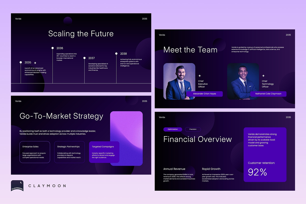 AI Company Pitch Deck, a Presentation Template by Claymoon Lab (Photo 5 of 6)