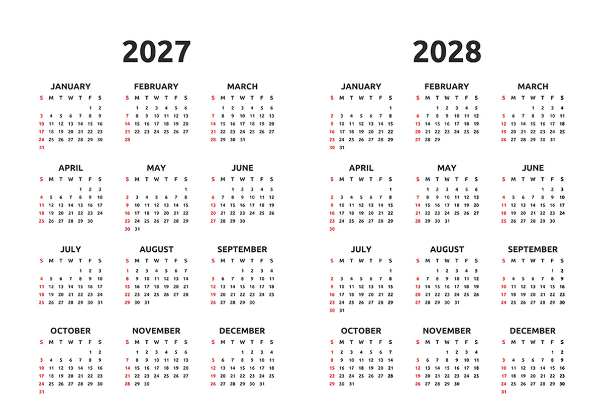 Calendar 2025, 2026 and 2032, an Illustration by Volyk (Photo 4 of 6)