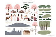 Blossom | Women in nature scenes, a Seasonal Illustration by LyubovZaytseva (Thumbnail 3 of 19)