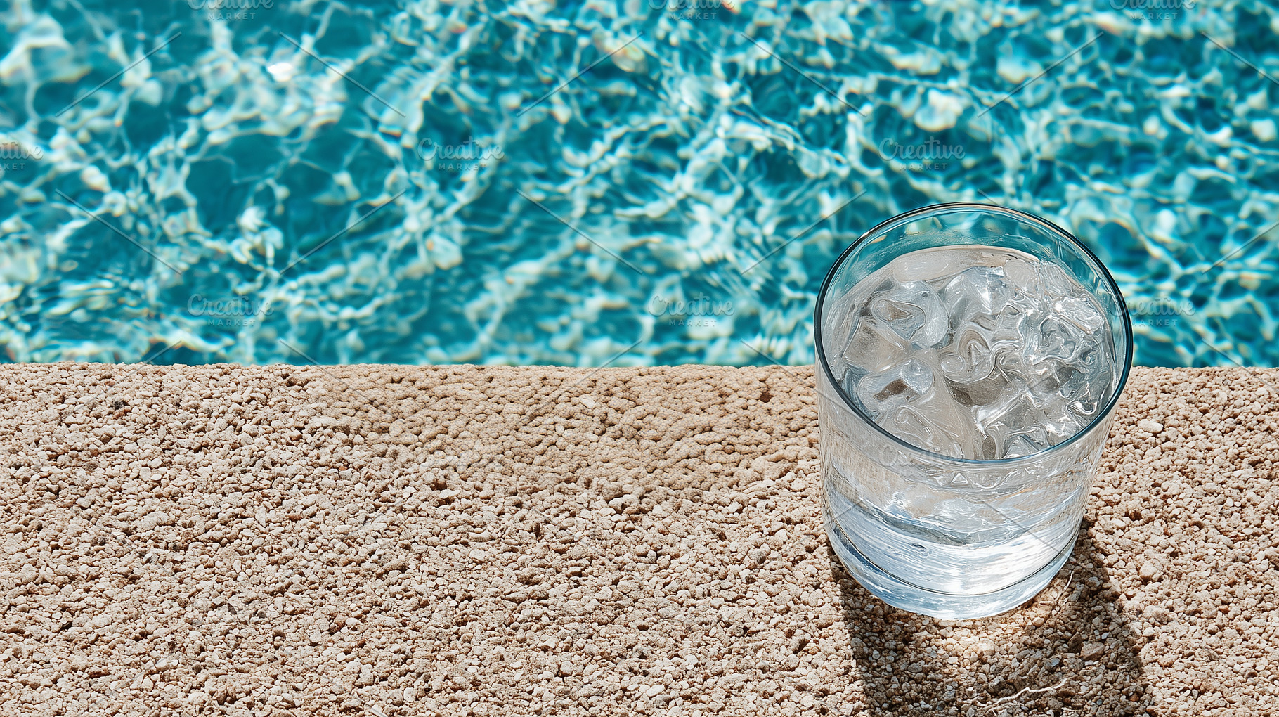 Glass of cold water with ice cubes, a Food & Drink Photo by MistyDay