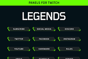 Legends Twitch Panels - 8 Colors, a Social Media Template by Gear Store (Thumbnail 5 of 8)