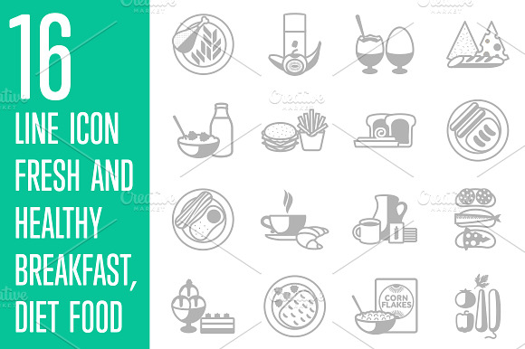 Breakfast Line Icon