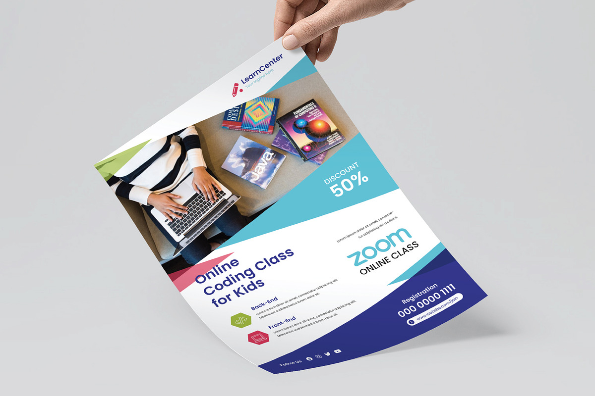 Online Coding Class For Kids Flyer, a Flyer Template by rivatxfz (Photo 3 of 3)