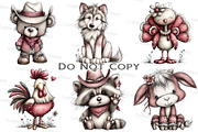 Whimsical Western Animal Clipart, an Illustration by Craft Nest (Thumbnail 2 of 8)