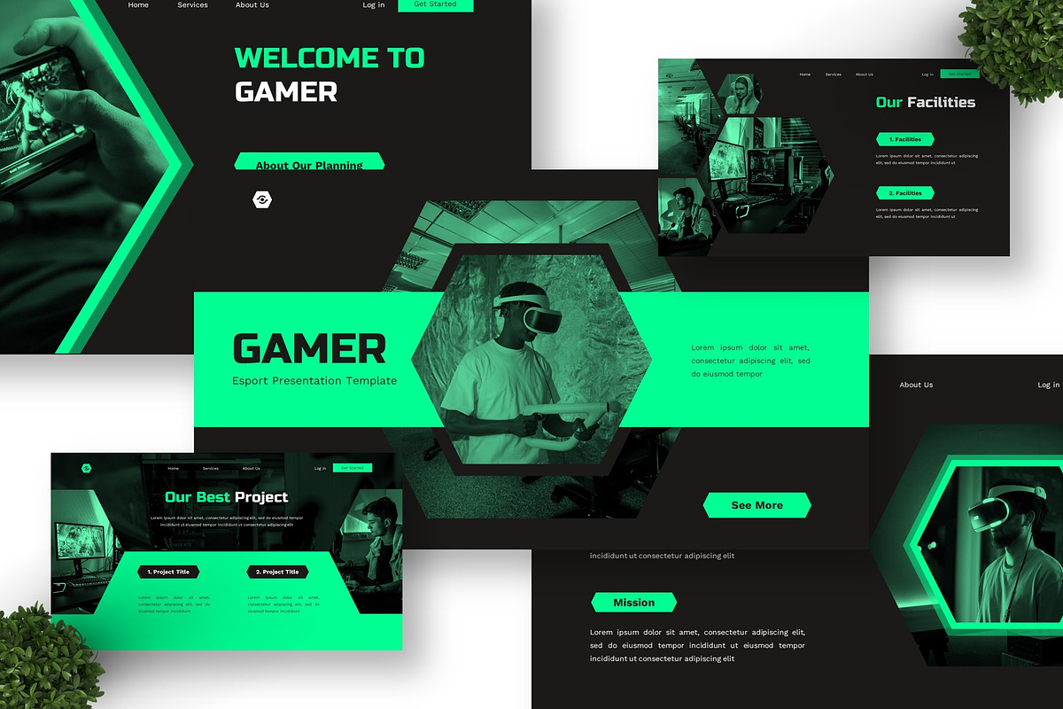 Gamer - Esport Google Slide, a Presentation Template by Deepslide Studio (Photo 2 of 6)