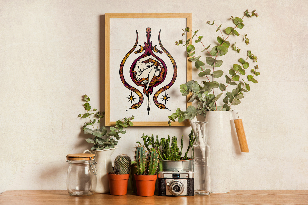 Mysterious Pomegranates Vintage Set, a Decorative Illustration by Ink Stories (Photo 4 of 13)