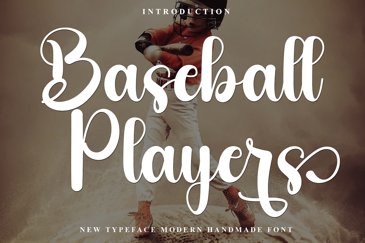 Baseball Players, a Handwritten Font by FreshTypeINK (Photo 1 of 8)