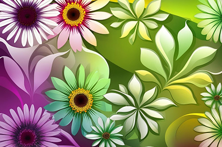 Flower illustration abstract floral, a Wallpaper Photo by ComfortQ