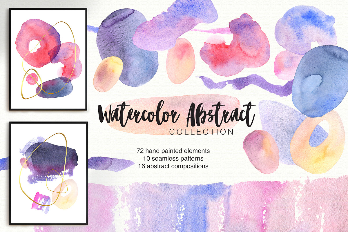 Watercolor Abstract Collection, a Decorative Illustration by Olga Alexeenko (Photo 1 of 8)