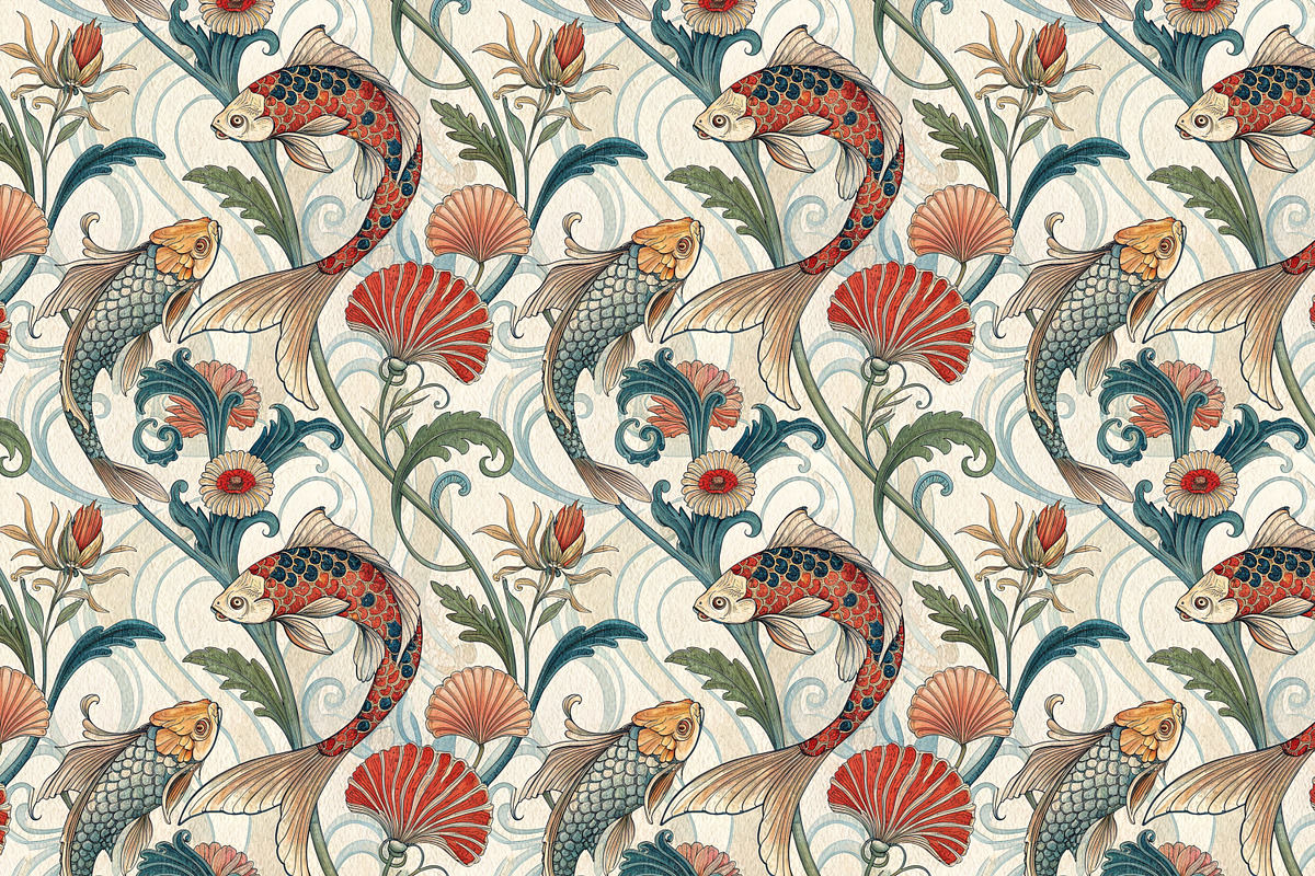 Seamless Pattern Set Sea Creatures, a Pattern Graphic by Designs by Helen Trupak (Photo 7 of 11)