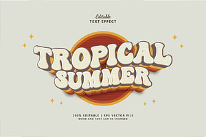 Text Effect Tropical Summer